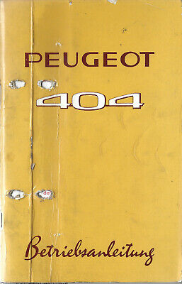 Peugeot 404 Manual 1964 Instruction Manual Handbook Board Book BA | eBay