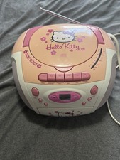 Hello Kitty Vintage CD Boombox Cassette Player AM/FM