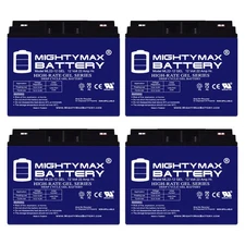 Mighty Max 4 Pack - 12V 22AH GEL Battery for EW72 Mobility Scooter Wheelchair