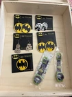 Vtg DC Comic Batman Earring Lot 4 Pair  Plus 2 Joker Watches (1989) And PIN