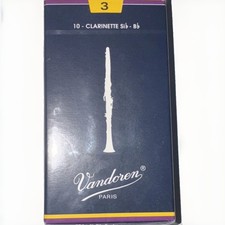 Vandoren Traditional Bb Clarinet Reeds Strength 3 Box of 10, professional