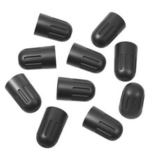 10 Pack Black Plastic Tire Valve Stem Caps with Rubber Seal Universal Long Air