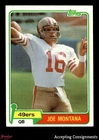 1981 Topps #216 Joe Montana RC ROOKIE 49ERS HOF