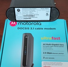 Cable Modem - Motorola MB8611 DOCSIS 3.1, 2.5 Gbps Ethernet LAN Port Black