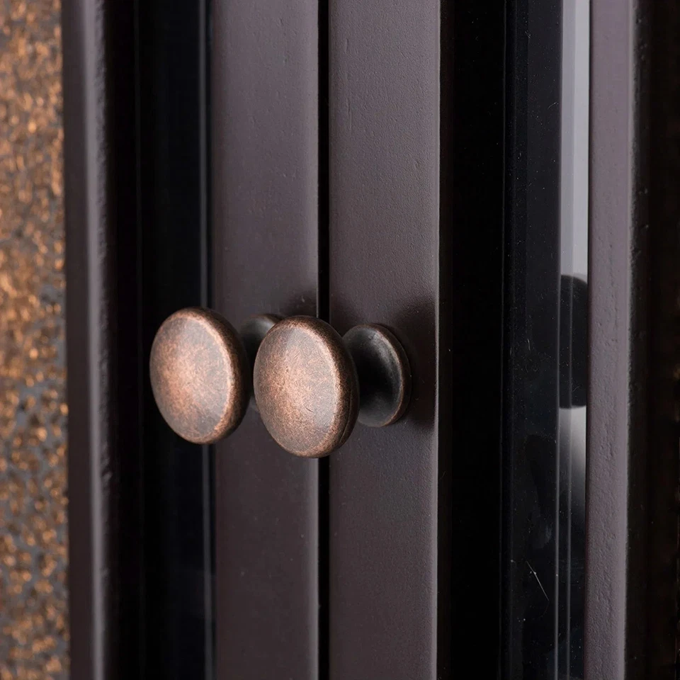 Mueble de pared de baño espresso con detalles de vidrio de mosaico ámbar Foto 2 de 3