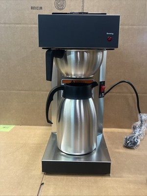 Sybo 12 Cup Stainless Steel Pour Over Coffee Maker Brewer with Airpot, Silver