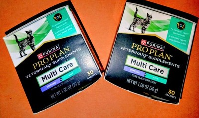 Lot Of 2 Purina Pro Plan Veterinary Cat Supplements Multi Care cats 30ct~$25.88