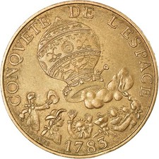 [#458959] Münze, Frankreich, La conquête, 10 Francs, 1983, SS, Nickel-Bronze, KM