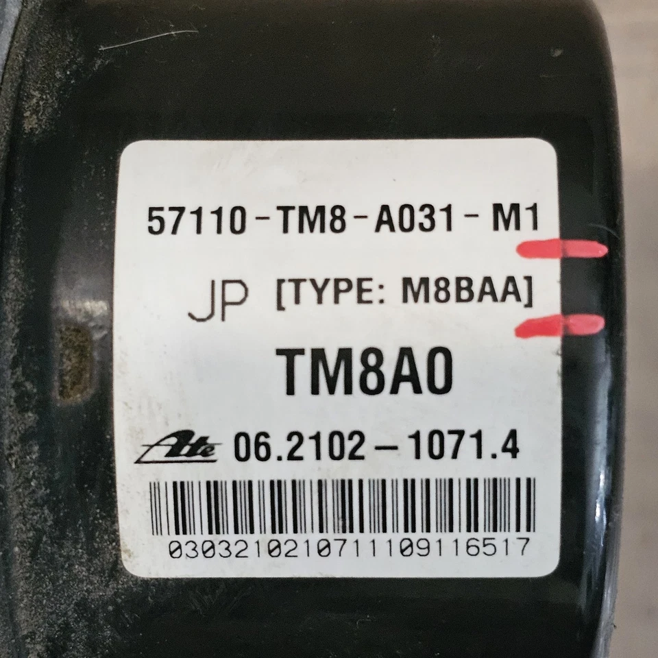 Блок модуля антиблокировочного тормозного насоса ABS гибрид Honda Insight 2010-2014 годов выпуска от оригинального производителя TM8A0 - Изображение 3 из 4