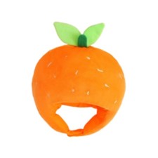 Plush Orange Hat Warm Fancy Dress Stuffed Cap Novelty Fruit Headwear for