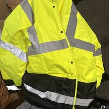 US466YBRXXL Portwest Hi-Vis Contrast Traffic Jacket Yellow/Black 2X-Large NEW