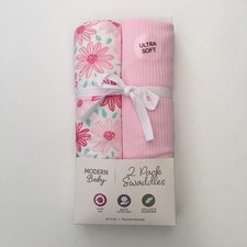 NEW Swaddle Baby Blankets Ultra Soft Multi-use Floral Print  Pink  Modern Baby