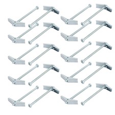 M4 x 75mm Male Thread Spring Loaded Hollow Wall Round Head Toggle Bolt 20pcs