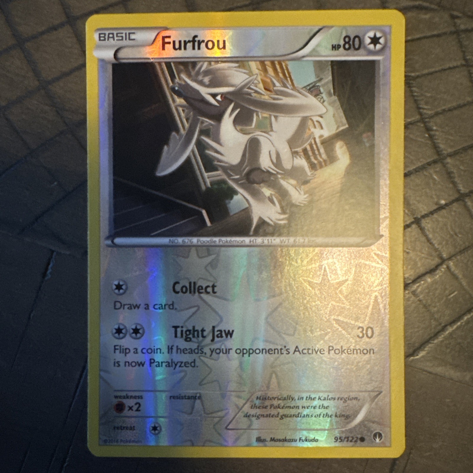 Furfrou 95/122  Reverse Holo Pokemon TCG Breakpoint NM
