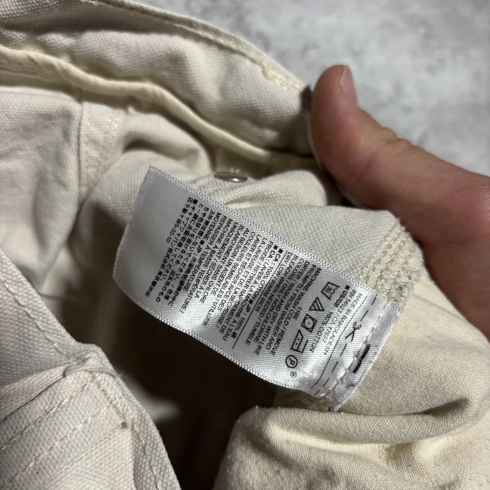 Pantalones de carpintero Banana Republic doble rodilla para hombre ETIQUETA 32x30 marfil real 30x27* Foto 4 de 4