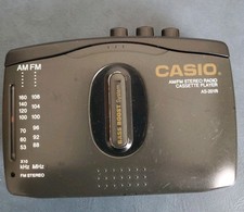 Vintage Casio AS-201R AM/FM Stereo Radio Cassette Player Portable Works