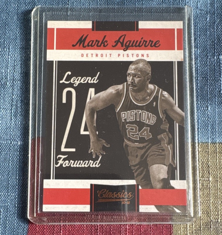 Panini 2010-11 Classics Legend Mark Aguirre #103 Detroit Pistons Serial #/999