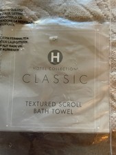 NEW Hotel Collection Classic Textured Scrolled Bath Towel Gray