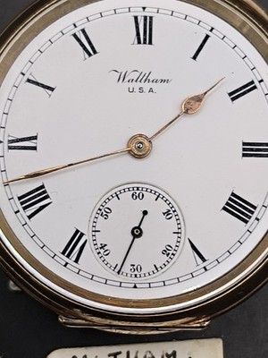 Antike Taschen Uhr Waltham USA C.A1900 Double