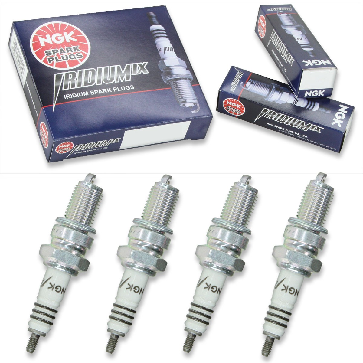 4pcs 09-10 Yamaha YFM450 Grizzly 4x4 Auto IRS NGK Iridium IX Spark Plugs rw
