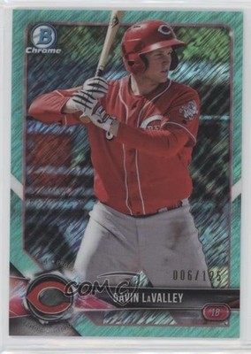 2018 Bowman Chrome Prospects Aqua Shimmer Refractor 6/125 Gavin LaValley 2a9