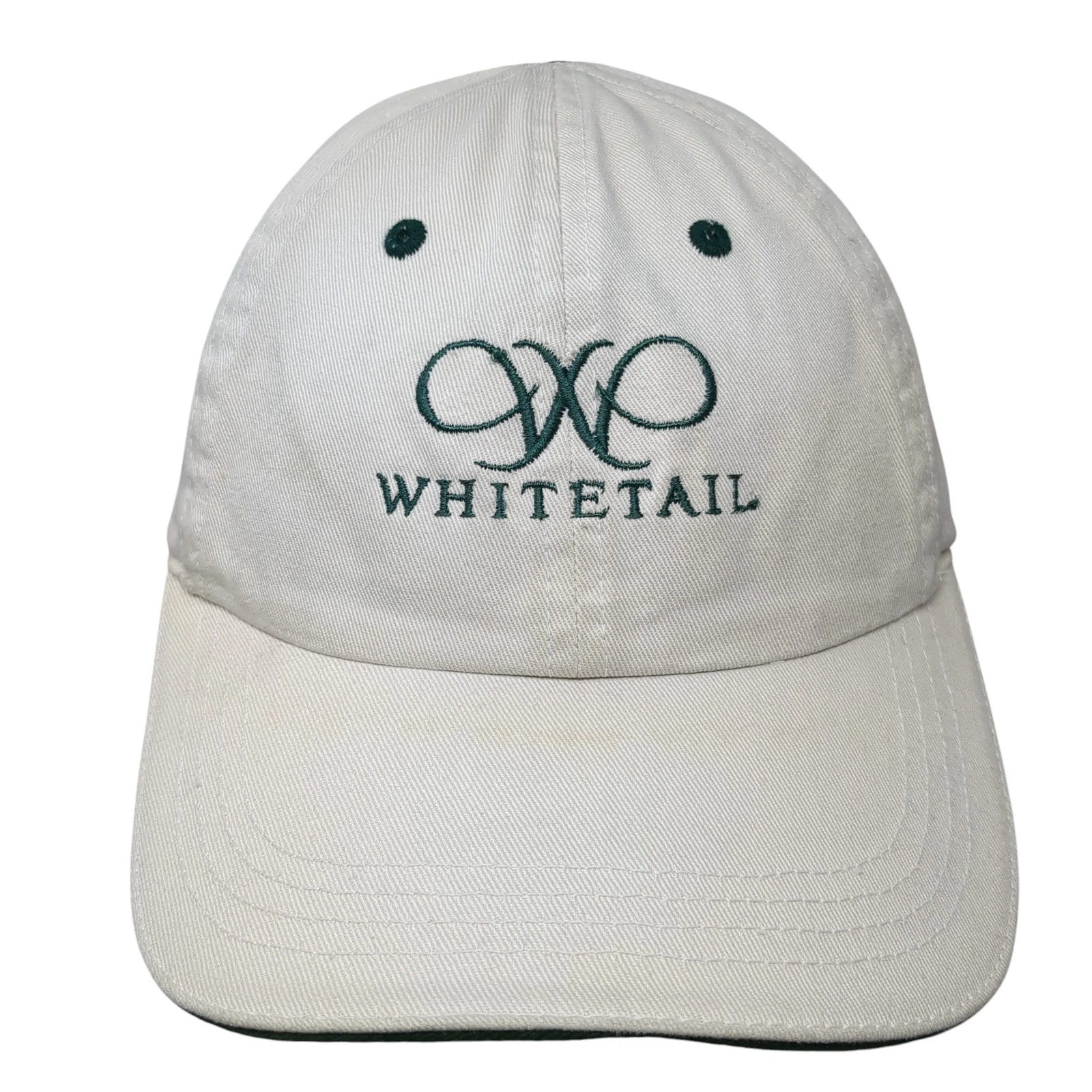 Whitetail Slideback Hat Beige One Size Embroidered Classic Cut Ahead