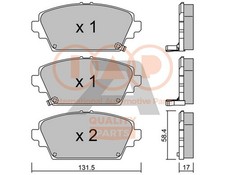 IAP QUALITY PARTS Bremsbeläge Satz Vorne Bremsklötze für NISSAN PRIMERA (P12)