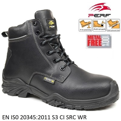 Herren Leder Wasserdicht Handwerker Sicherheit Zehenkappe S3 Stiefeletten Arbeit Baustelle Schuhgröße