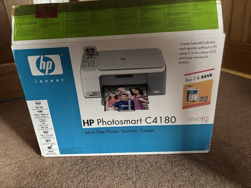 HP PHOTOSMART C4180 USB TODO EN UNO INYECCIÓN DE TINTA COLOR IMPRESORA FOTOGRÁFICA ESCÁNER COPIADORA - Imagen 3 de 6