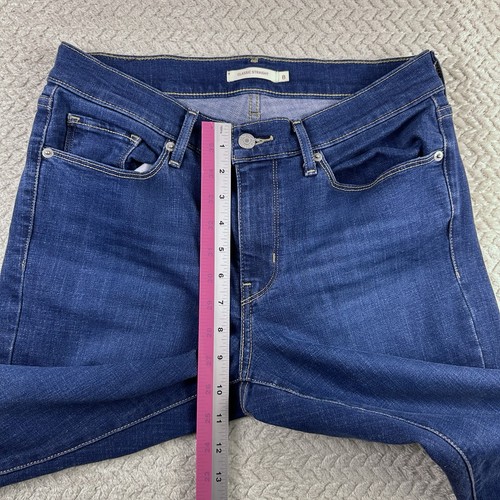 Women’s Levi’s High Rise Straight Size 8 Jeans Classic Straight Whiskered Denim - Picture 8 of 16