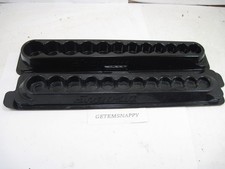 Snap On 38 Drive Metric Deep Shallow 12pc Magnetic Socket Tray Set Nice