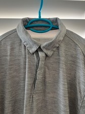 Polo Shirt for MEN Long Sleeve Size: L Light Gray