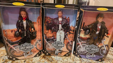 BARBIE HARLEY Davidson 3 Dolls Redhead 2-1998, 3-1998, Ken 1-1998 NIB/NRFB