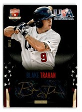 2014 Blake Trahan Panini USA Baseball Gold Signatures Rookie Auto 28/49 - Reds