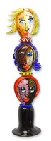Totem Skulptur Aus Glas Im Murano-Stil Replikat Retro Design Dekoration