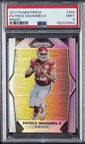 2017 PANINI PRIZM PRIZM #269 PATRICK MAHOMES II ROOKIE RC PSA 9