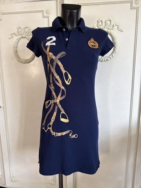 Women Polo Ralph Lauren Dress Navy Knit 34