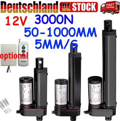 12V Linearantrieb Elektrisch Linear Actuator Motor 3000N 300mm 500mm 900mm IP65