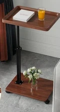 BROWN WOODEN END TABLE 
