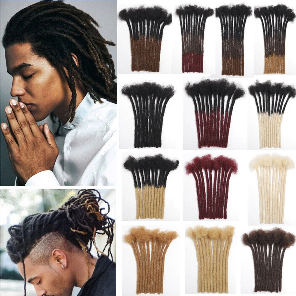 Extensões de cabelo humano 100% real dreadlocks crochê trança cabelo dreads locs - Imagem 2 de 4