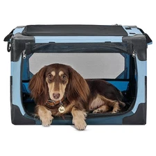 JOYTUTUS Pet Carrier 20in Foldable For 18lbs Puppies, Cats, Car/Travel/Indoor