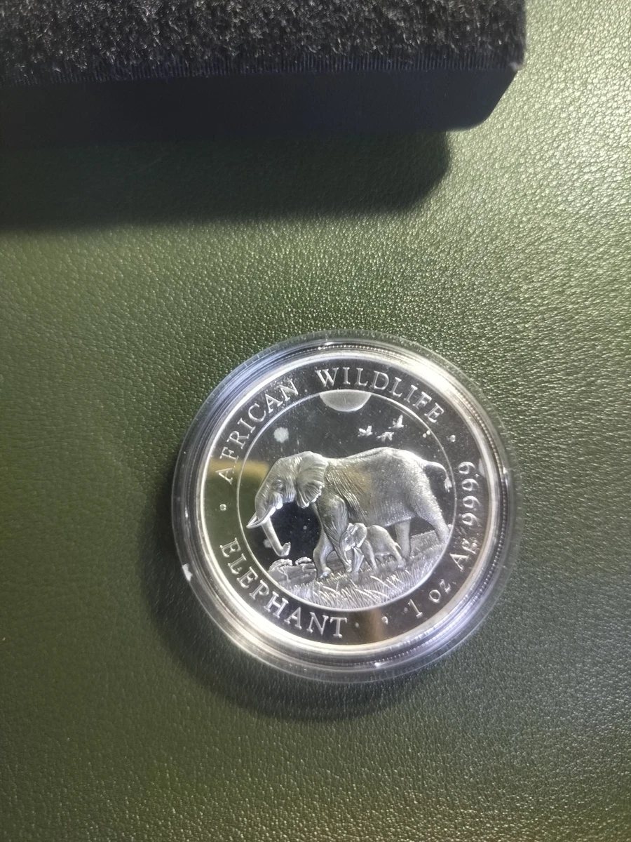 1 OZ PLATA SILVER ELEPHANT SOMALIA.2022.PLATA .9999.ESCASA.ELE-19