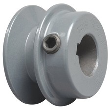 V-Belt Pulley, AK17, 1 Groove, 1.75 in OD, Fixed Bore, 5/8 in Bore, Cast Iron
