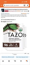TAZO Organic Awake English Breakfast Black Tea Bags, Bold Traditional