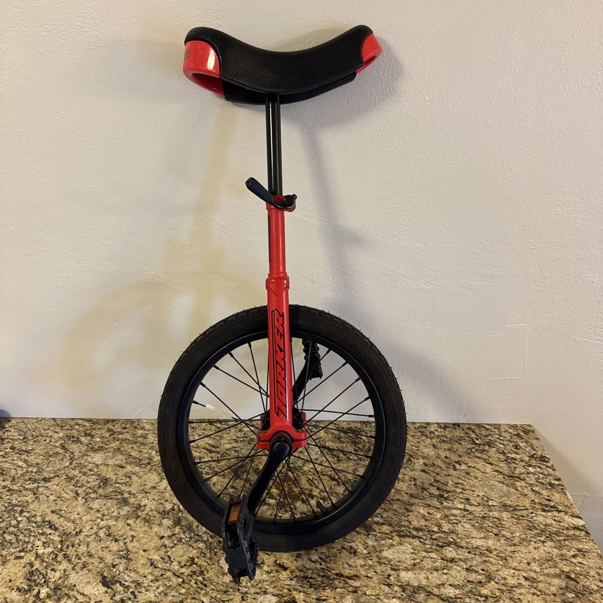 Torker CX 16 Inch Unicycle Red Kids Youth Adjustable Seat Steel