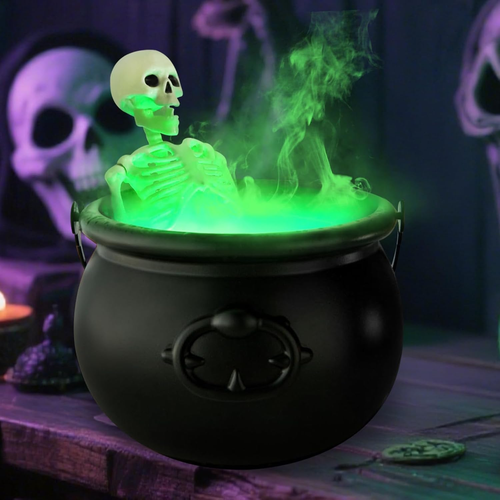 Halloween Decorations Indoor, LED Mist Maker Halloween Witches Cauldron Black - Picture 11 of 12