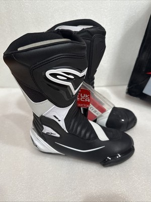 Alpinestars Motorcycle Boots US Sz. 6 Black/White EUR 39 SMX-S Boots New