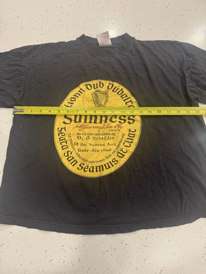 Camiseta de Cerveza Guiness De Colección Mujer Grande Punto Único MANGA CORTA Foto 2 de 3