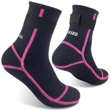 3mm Neoprene Water Socks, Anti-Slip Wetsuit Booties for Sand Proof Beach Voll...