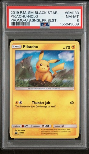 Pikachu graded PSA 8 for sale on eBay